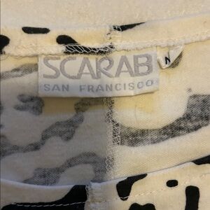 Scarab vintage 80’s Black and White Patterned Garment